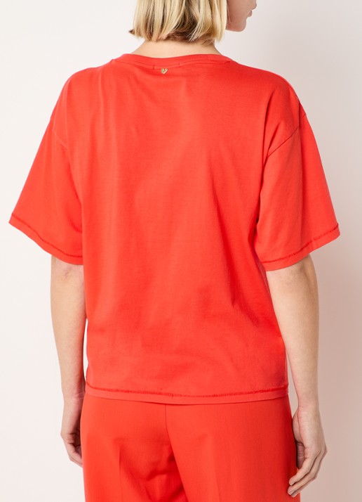 Fabienne Chapot Fay T-shirt met print - achterkant rood
