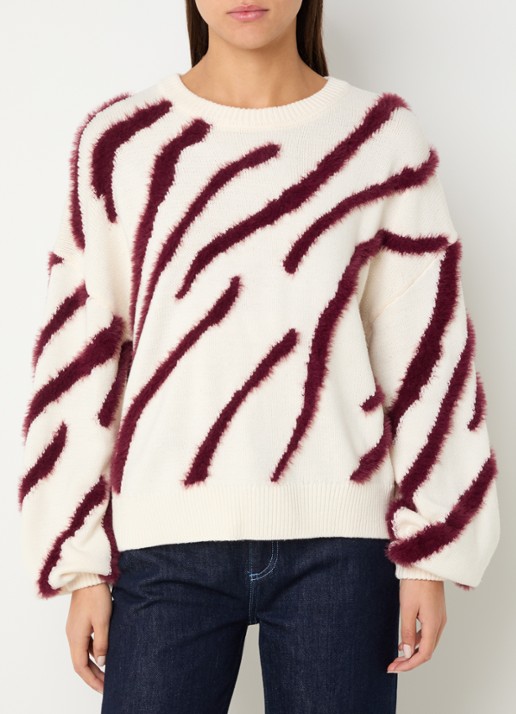 Fabienne Chapot Fijngebreide trui met zebraprint