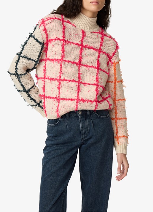 Fabienne Chapot Gaby ribgebreide pullover met print