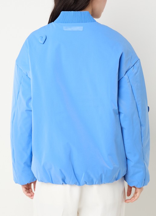 Fabienne Chapot Hearty gewatteerd bomberjack met steekzakken  - achterkant 4 blauw