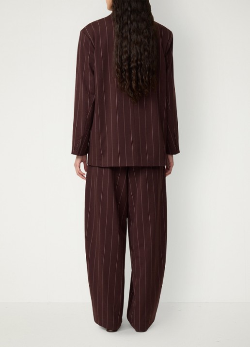 Fabienne Chapot Henry blazer met streepprint - achterkant 5 bruin
