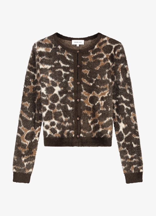 Fabienne Chapot Henry fijngebreid vest met dierenprint