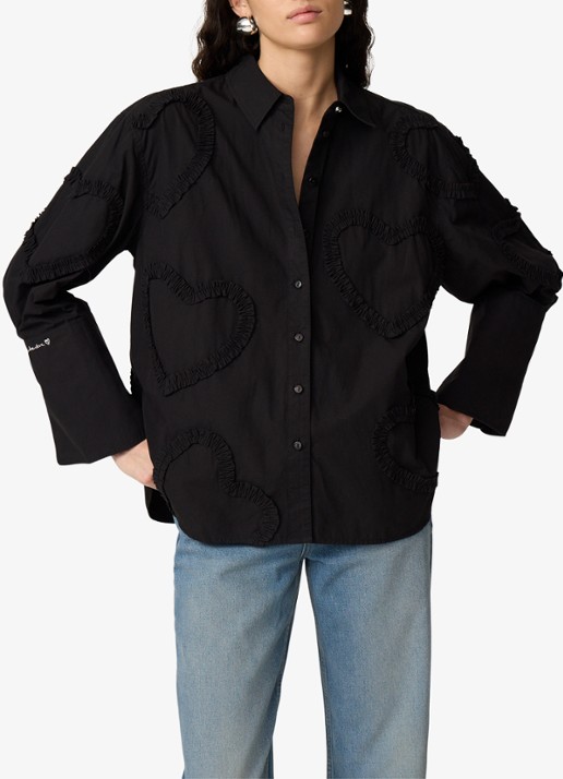 Fabienne Chapot Horace blouse met ruches - detail 2 zwart