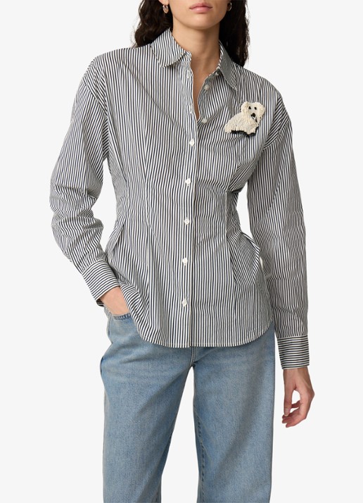 Fabienne Chapot Irina blouse van katoen met streepprint
