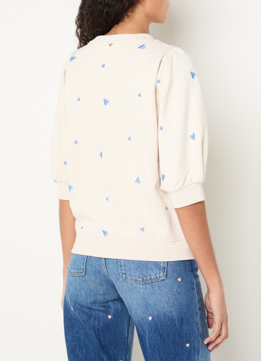 Fabienne Chapot Jana sweater met borduring - achterkant creme