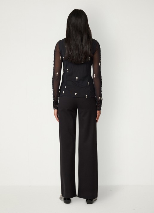 Fabienne Chapot June high waist straight leg pantalon - achterkant 2 zwart