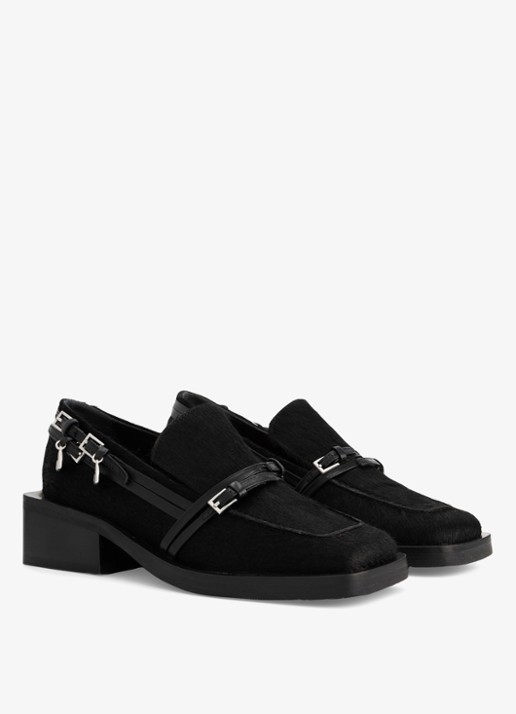 Fabienne Chapot Lily loafer van leer - detail 2 zwart
