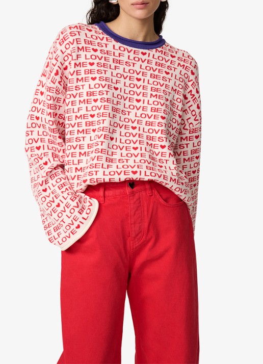 Fabienne Chapot Love Letter pullover met print