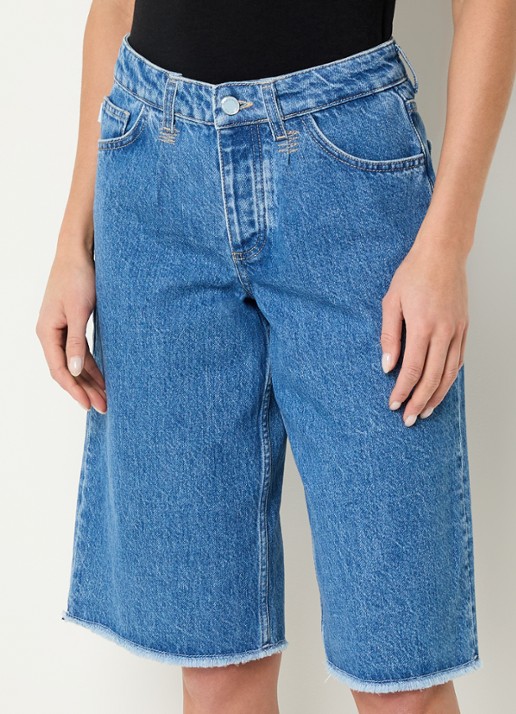 Fabienne Chapot Lucy high waist straight leg korte broek van denim