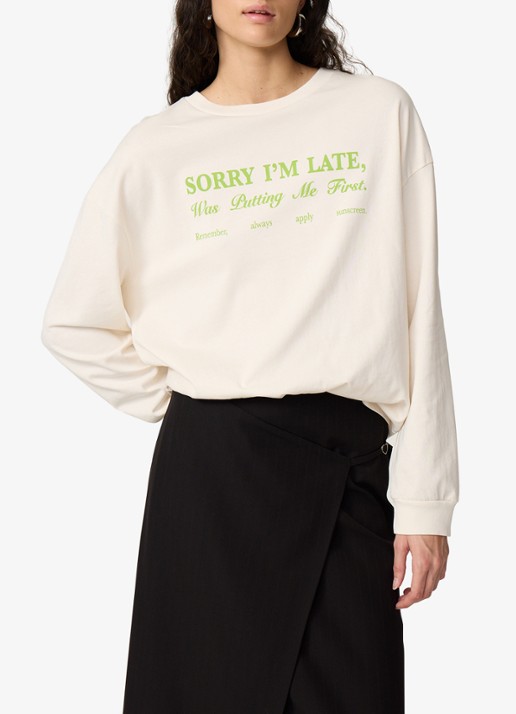 Fabienne Chapot Madeleine Slogan longesleeve met print
