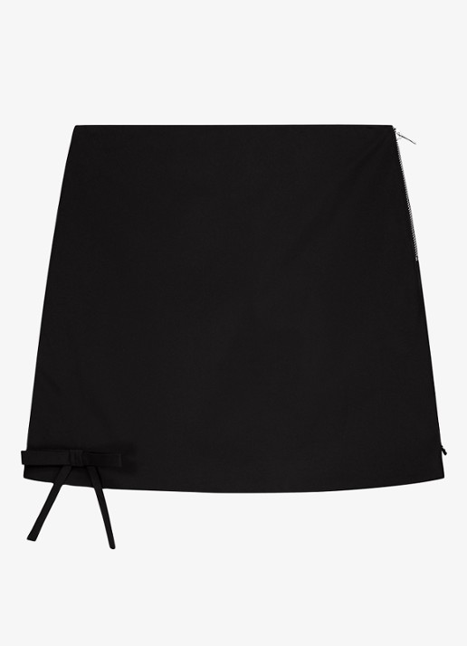 Fabienne Chapot Manou mini rok met strikdetail - voorkant 5 zwart