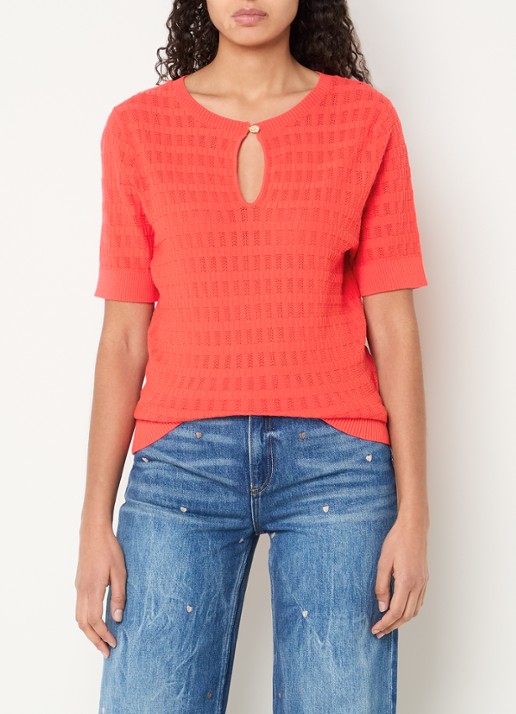 Fabienne Chapot Masja fijngebreide top met cut-out detail