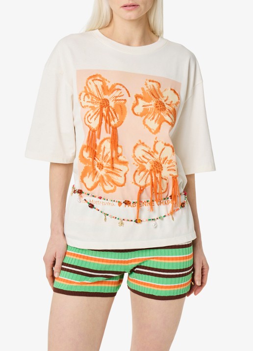 Fabienne Chapot Matilda T-shirt met print en borduring