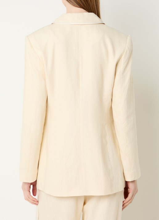 Fabienne Chapot Millor blazer in linnenblend - achterkant creme