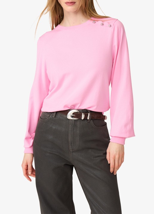 Fabienne Chapot Molly Cuff fijngebreide pullover met sierknopen