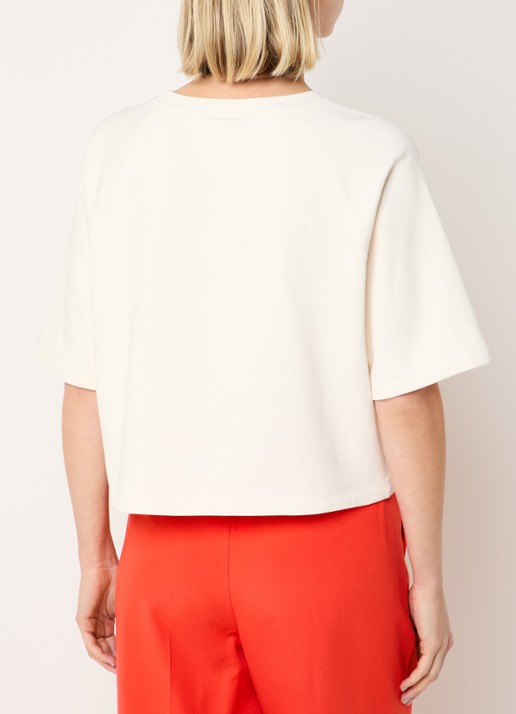 Fabienne Chapot Nanda sweater met crochet detail - achterkant 2 gebroken wit