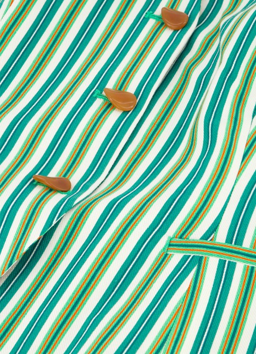 Fabienne Chapot Nazare gilet met streepprint en rugdecolleté - detail 5 groen
