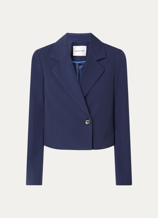 Fabienne Chapot Nena cropped blazer - voorkant donkerblauw