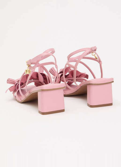 Fabienne Chapot Orchidea sandalette van leer  - achterkant 2 roze