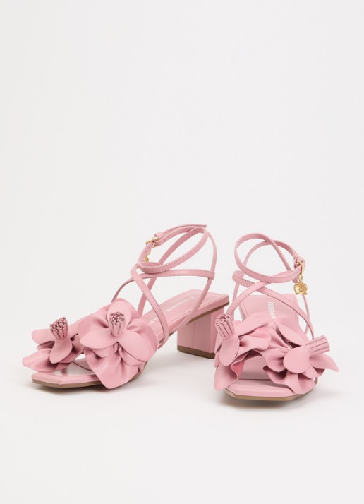 Fabienne Chapot Orchidea sandalette van leer  - detail 3 roze