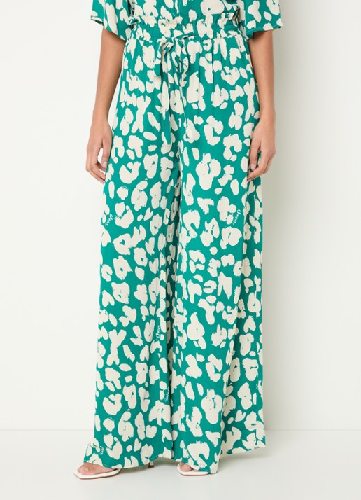Fabienne Chapot Palapa high waist wide fit palazzo broek met print