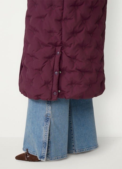 Fabienne Chapot Pomme longline pufferjas met steekzakken
