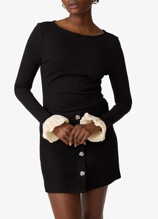Fabienne Chapot Pop top met boothals