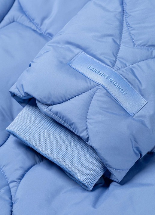 Fabienne Chapot Prisca puffer met capuchon en steekzakken  - detail 2 blauw