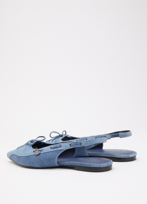 Fabienne Chapot Sailor slingback met strikdetail - achterkant indigo