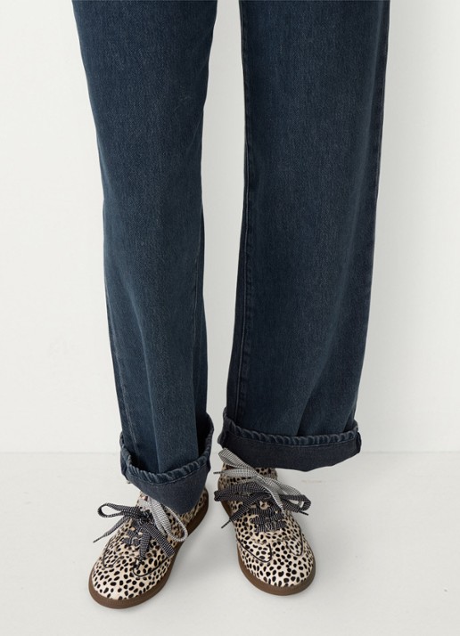 Fabienne Chapot Shawna sneaker met dierenprint - voorkant 4 ivoor