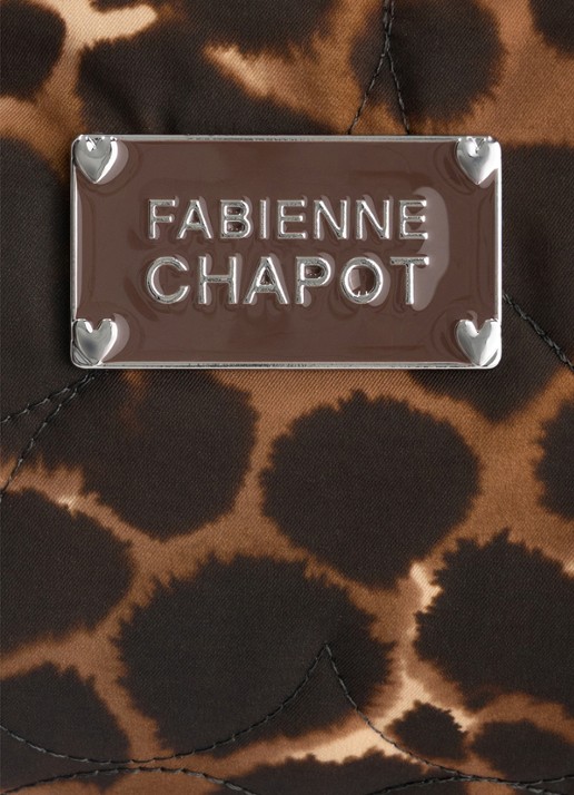 Fabienne Chapot Taffy schoudertas met dierenprint - detail 2 lichtbruin