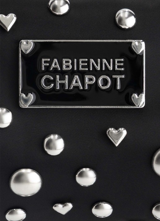 Fabienne Chapot Taffy schoudertas met studs - detail 2 zwart