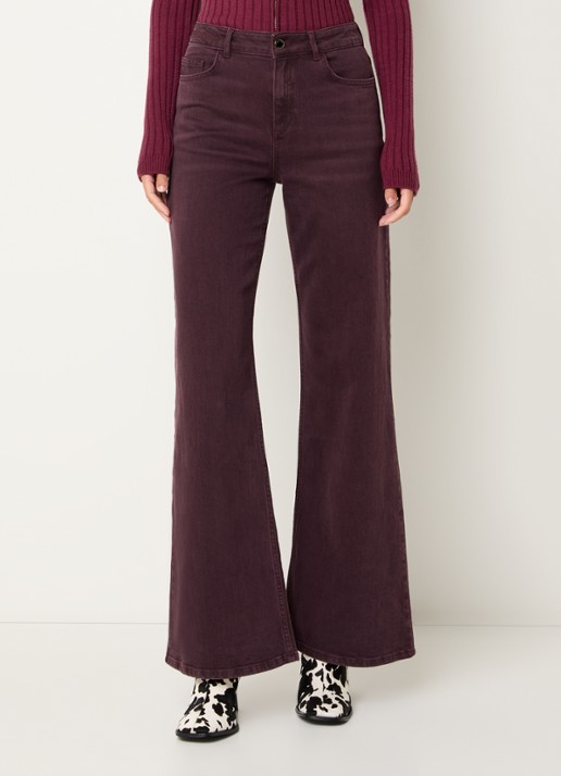 Fabienne Chapot Thea high waist flared jeans met gekleurde wassing