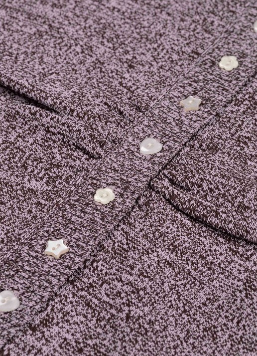 Fabienne Chapot Tilda fijngebreid vest met opstaande kraag - detail roze