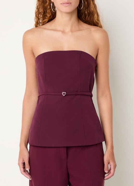 Fabienne Chapot Timie off-shoulder top met ceintuur