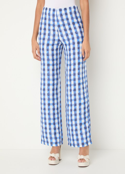 Fabienne Chapot Tropez high waist loose fit broek in linnenblend