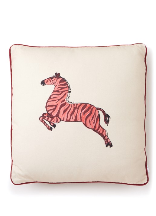 Fabienne Chapot Zebra sierkussen 50 x 50 cm - voorkant beige