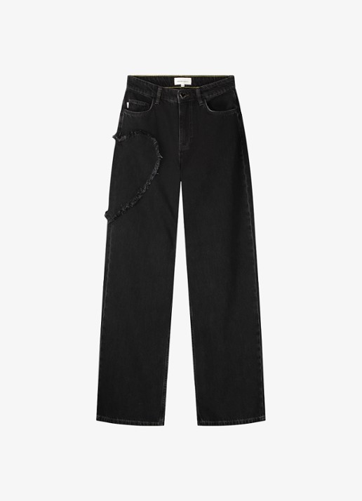 Fabienne Chapot Zoe high waist boyfriend jeans - voorkant 2 donkergrijs