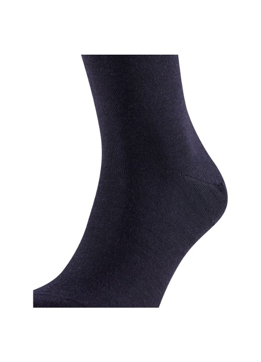 Falke Airport kniekousen in uni - detail 4 donkerblauw