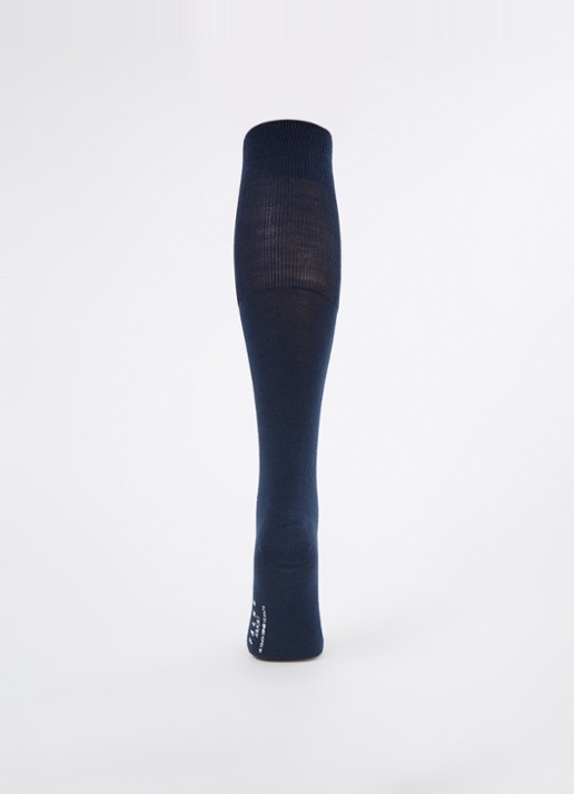 Falke Airport kniekousen in wolblend  - voorkant 2 donkerblauw