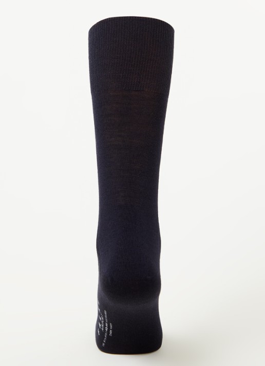 Falke Airport sokken in wolblend in 3-pack - voorkant 2 donkerblauw