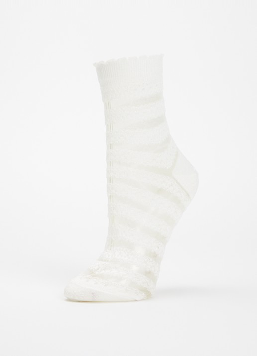 Falke Border Lace sokken in katoenblend