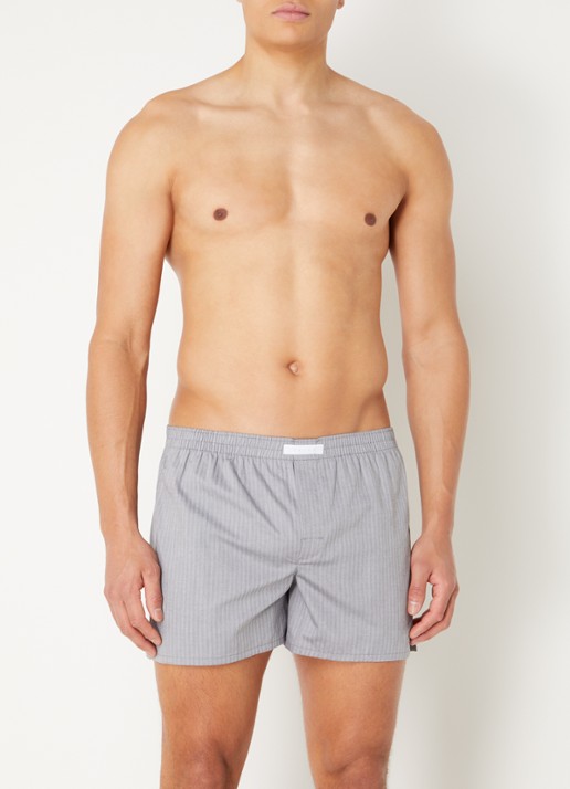 Falke Boxershort met logo  - voorkant 2 grijs