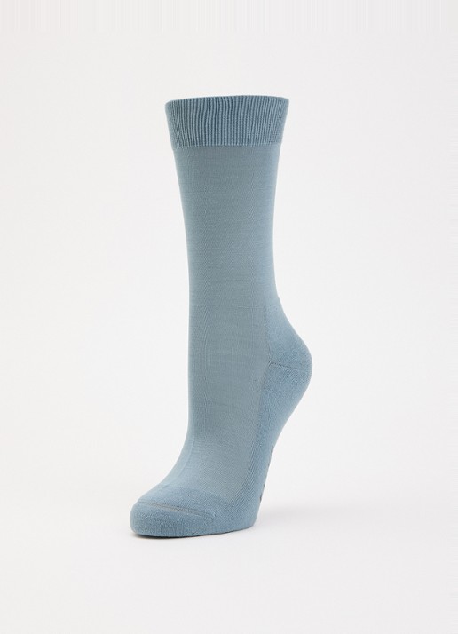 Falke Clima Cool sokken in wolblend  - detail 3 blauwgrijs