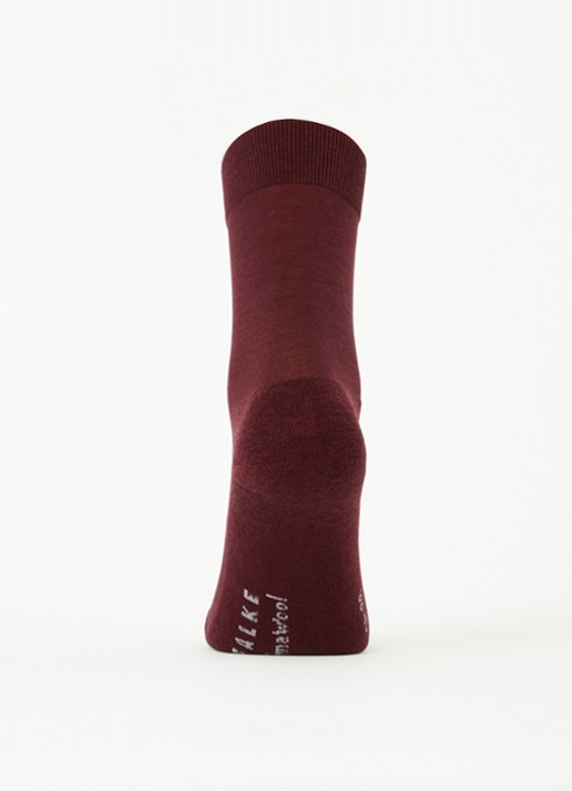 Falke Climawool sokken in scheerwolblend - voorkant 3 bordeauxrood