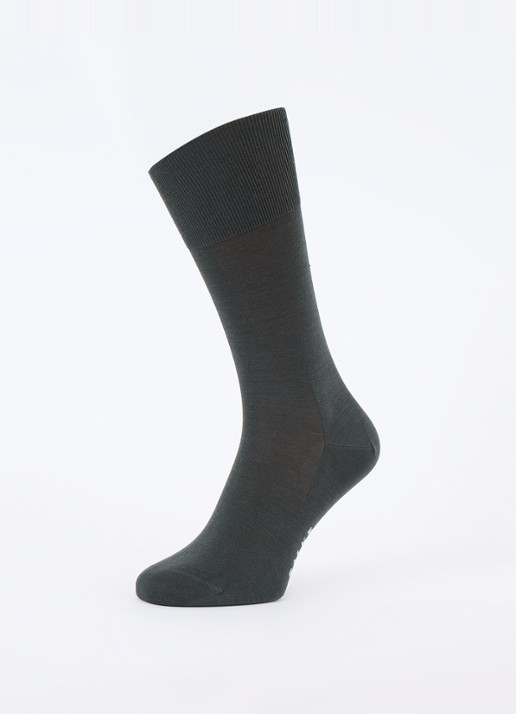Falke Climawool sokken in scheerwolblend - detail groen