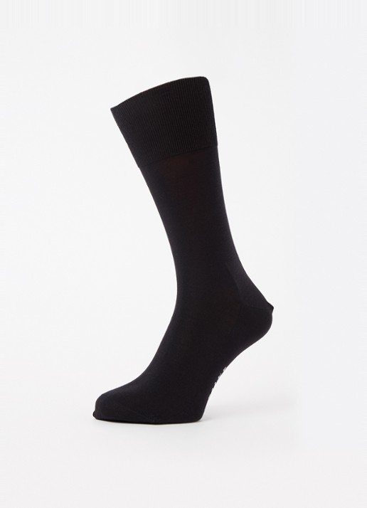 Falke Climawool sokken in scheerwolblend - detail 3 zwart