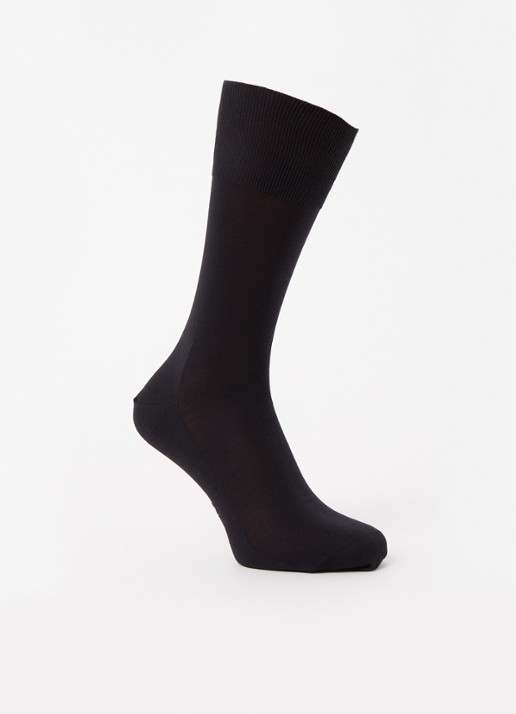 Falke Climawool sokken in scheerwolblend - voorkant zwart