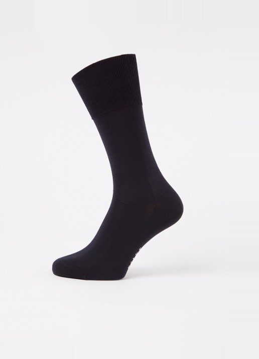 Falke Climawool sokken in scheerwolblend - detail 3 donkerblauw