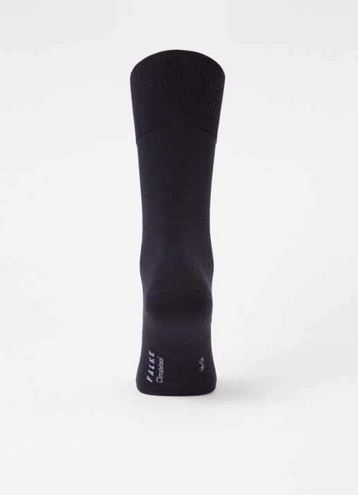 Falke Climawool sokken in scheerwolblend - voorkant 2 donkerblauw